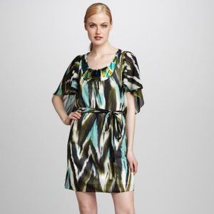 Milly Ikat Print Beaded-Neck Swim Cover-up Dress